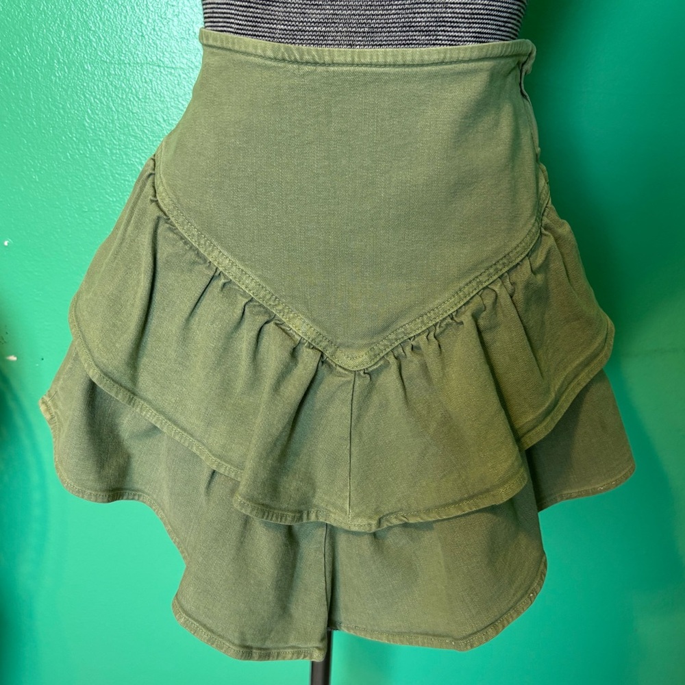 MOTHER Green Mini Skirt